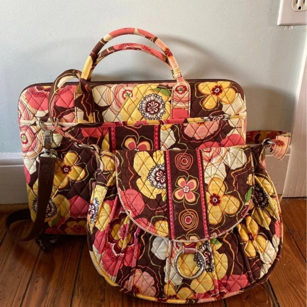 Vera Bradley laptop/crossbody set